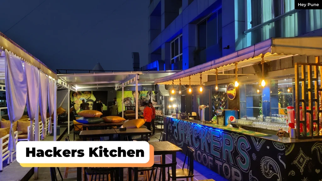 Hackers Kitchen & Bar: Lively bar and grill with diverse menu and Bollywood nights.